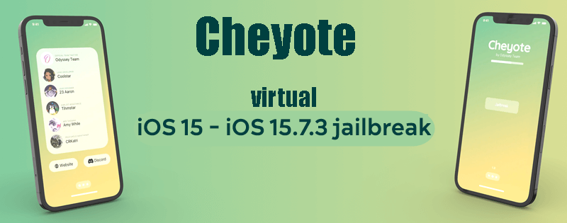 Cheyote virtual iOS iOS 15 - iOS 15.7.3 jailbreak