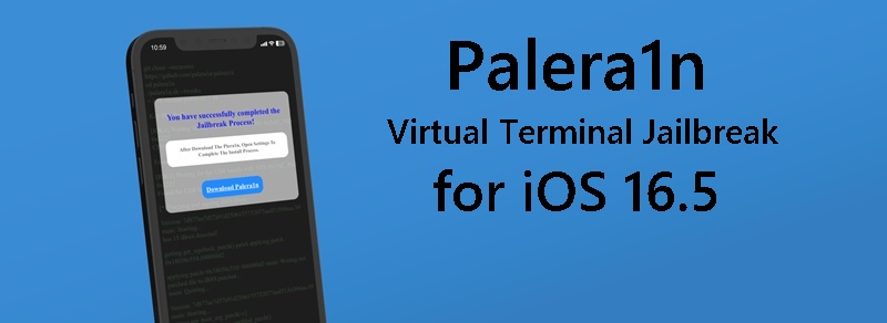 Palera1n Virtual Terminal Jailbreak for iOS 16.5.