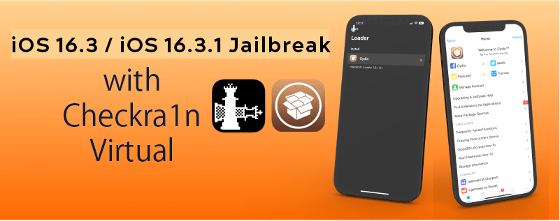 iOS 16.3 / iOS 16.3.1 Jailbreak with Checkra1n Virtual