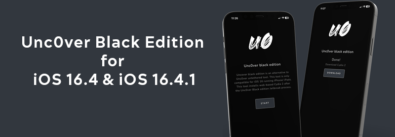 Unc0ver Black Edition for iOS 16.4 & iOS 16.4.1