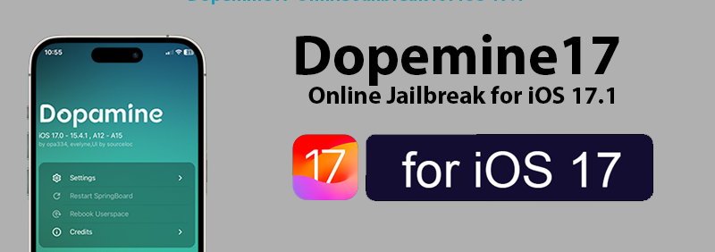 Dopemine17 Online Jailbreak for iOS 17.1
