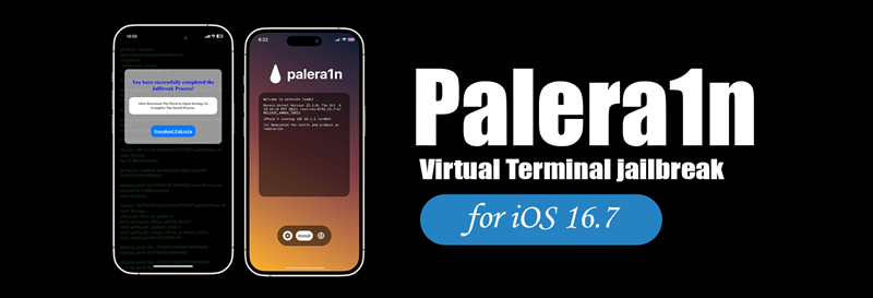 Palera1n Virtual Terminal jailbreak for iOS 16.7