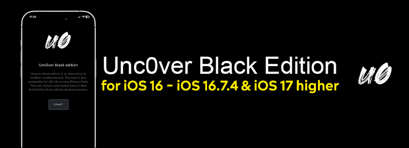 Unc0ver Black Edition for iOS 16 - iOS 16.7.4 & iOS 17 higher