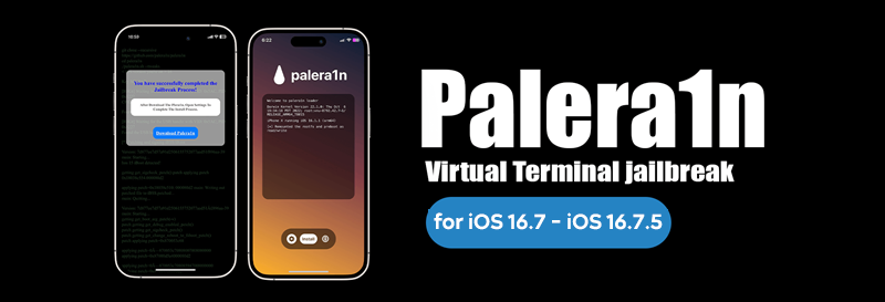 Palera1n Virtual Terminal jailbreak for iOS 16.7 - iOS 16.7.5
