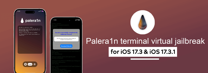 Palera1n virtual terminal jailbreak for iOS 17.3 & iOS 17.3.1
