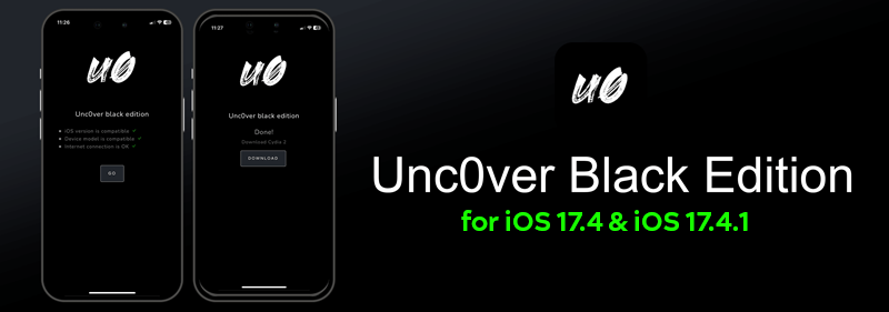 Unc0ver Black Edition for iOS 17.4 / iOS 17.4.1