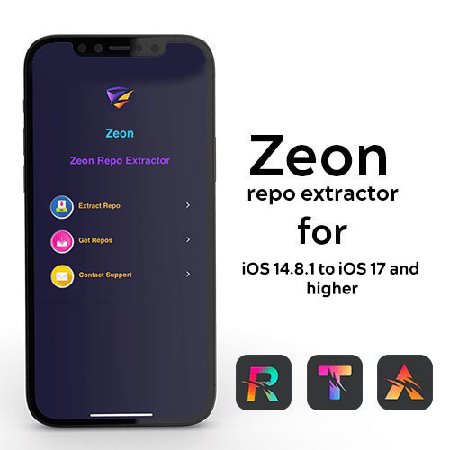 Zeon repo extractor for iOS 14.8.1 to iOS 17 and higher